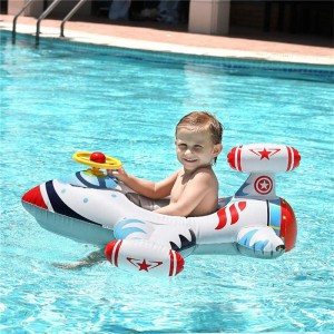 Thickening creative aircraft, swimming ring, inflatable children swimming float, baby seat ring