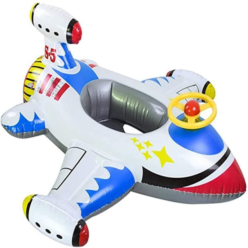 Thickening creative aircraft, swimming ring, inflatable children swimming float, baby seat ring