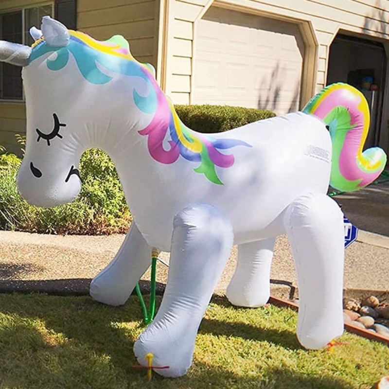 PVC inflatable Sprinkler Dinosaur lawn Unicorn